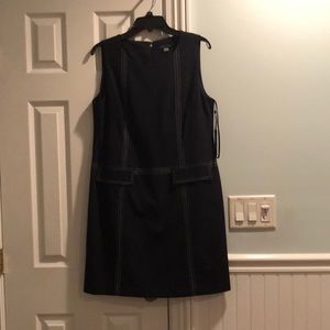 Black dress with white detail